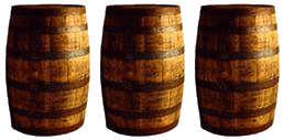 3 whiskey barrels